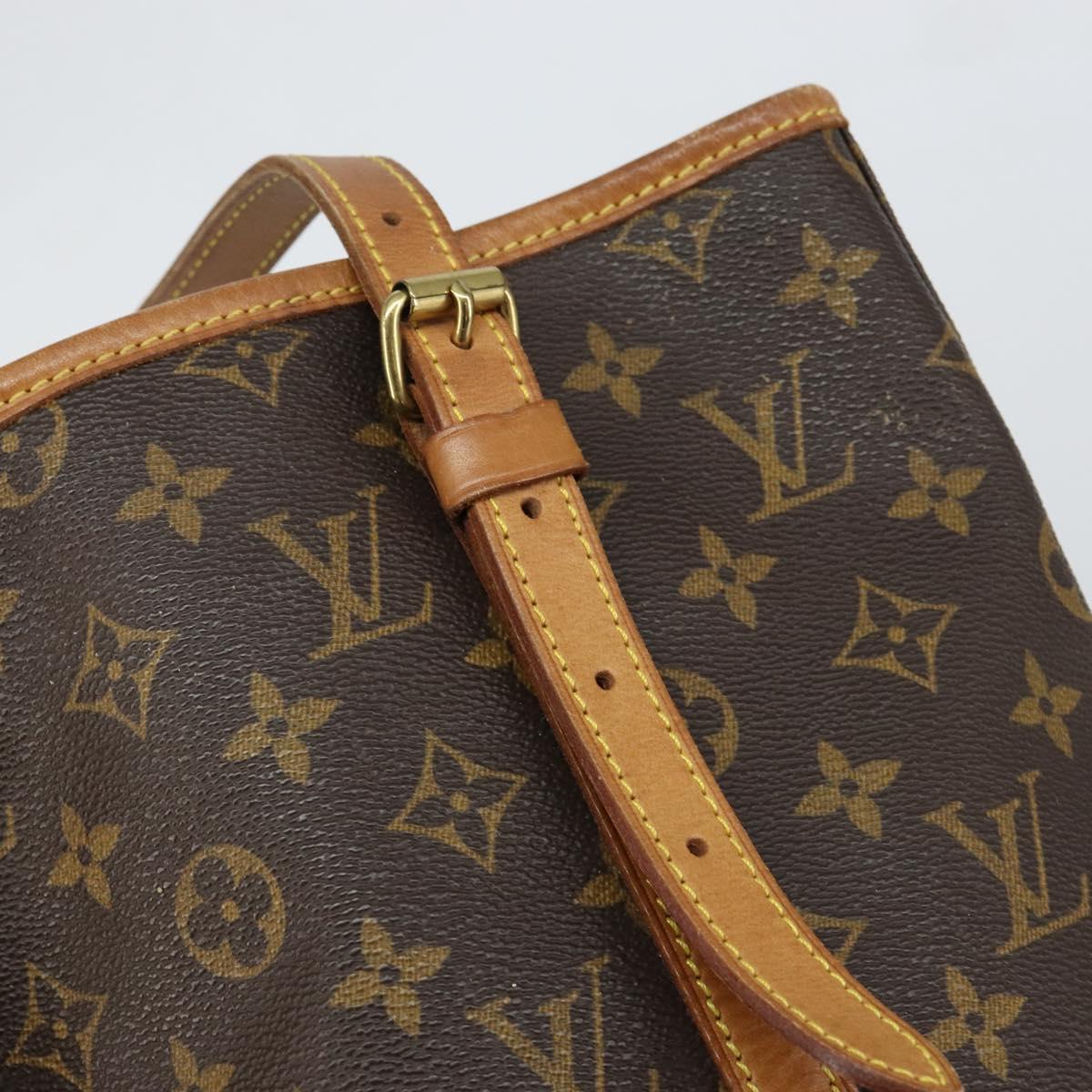 LOUIS VUITTON Monogram Bucket GM Shoulder Bag M42236 LV Auth 150424