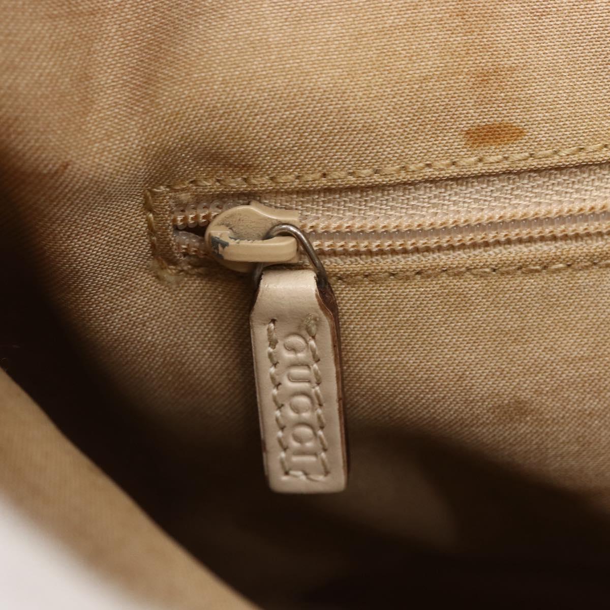 GUCCI GG Canvas Tote Bag Beige Silver 002 1076 2684 Auth 150426