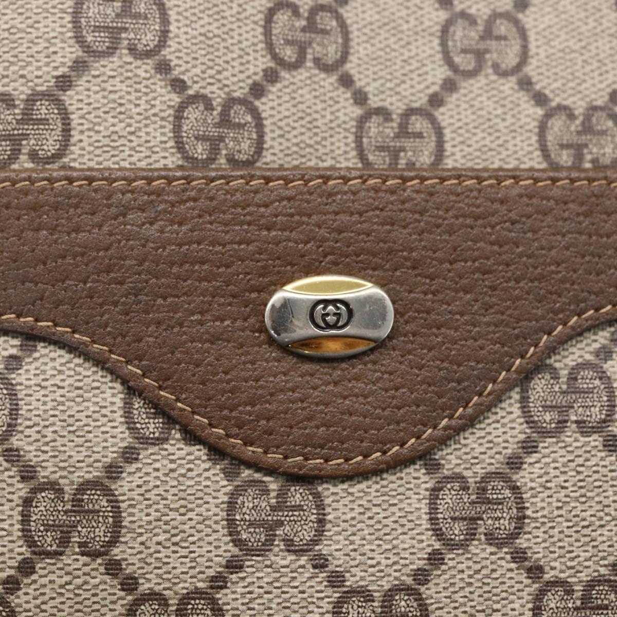 GUCCI GG Supreme Web Sherry Line Tote Bag PVC Beige Red 40 02 003 Auth 150427