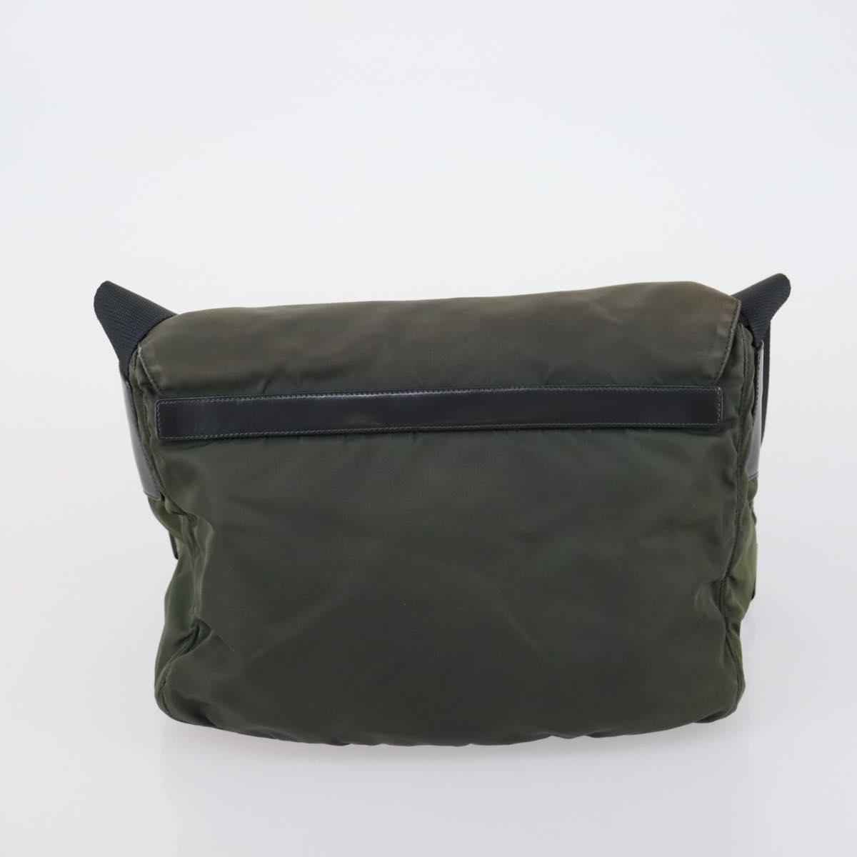 PRADA Shoulder Bag Nylon 3 Set Red Pink khaki Auth 150430