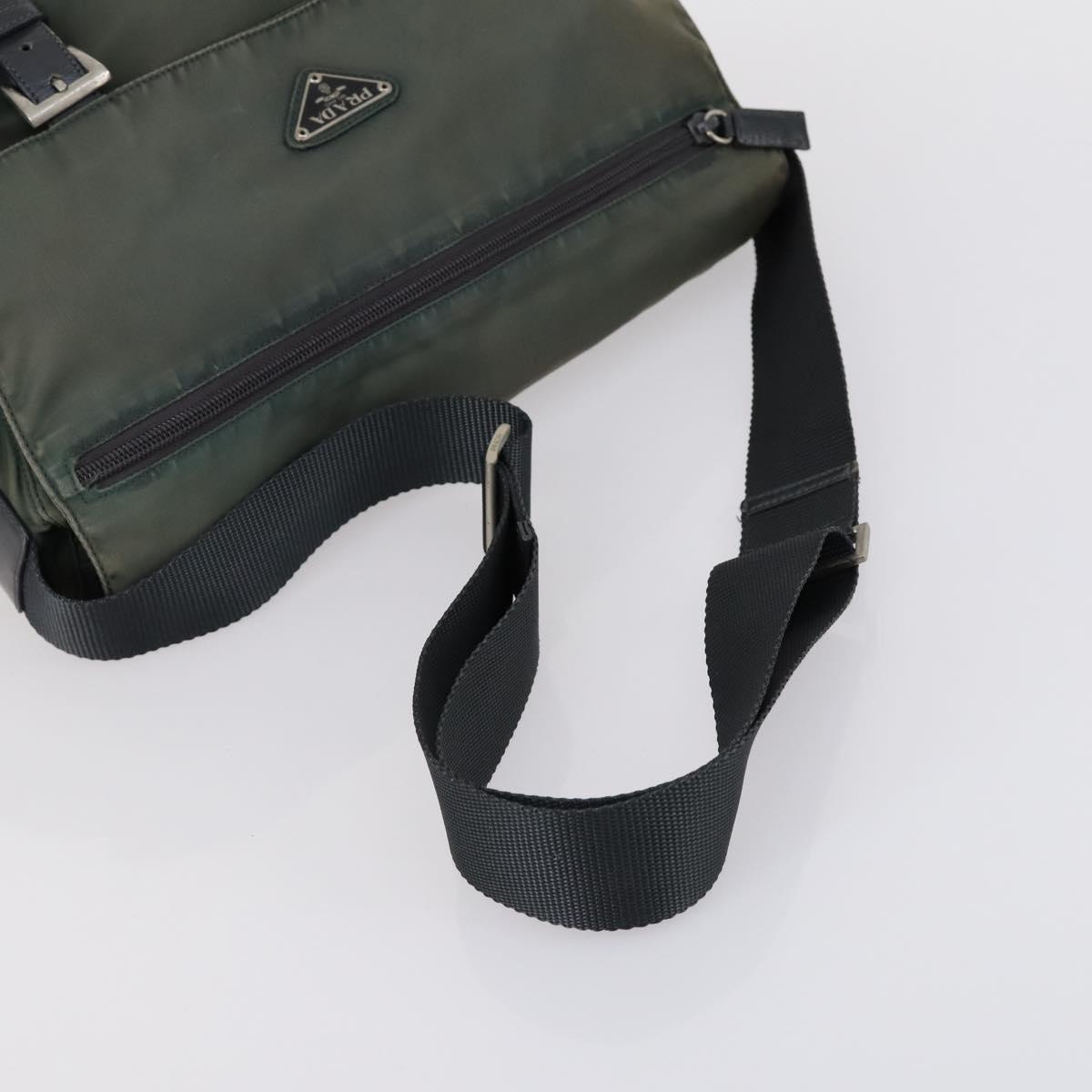 PRADA Shoulder Bag Nylon 3 Set Red Pink khaki Auth 150430