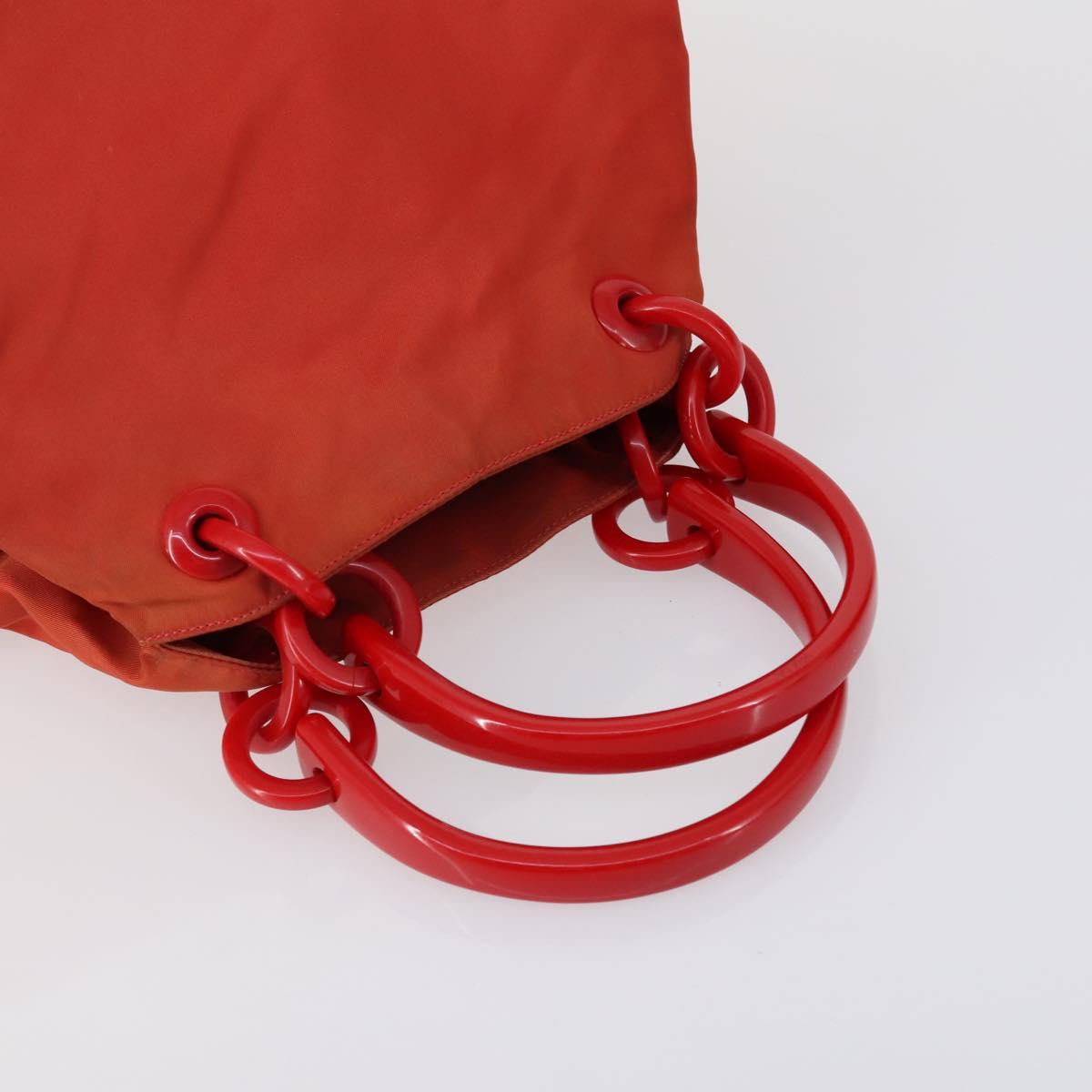 PRADA Shoulder Bag Nylon 3 Set Red Pink khaki Auth 150430