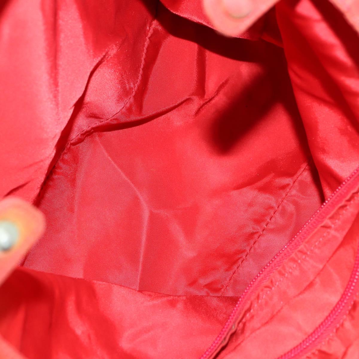 PRADA Shoulder Bag Nylon 3 Set Red Pink khaki Auth 150430