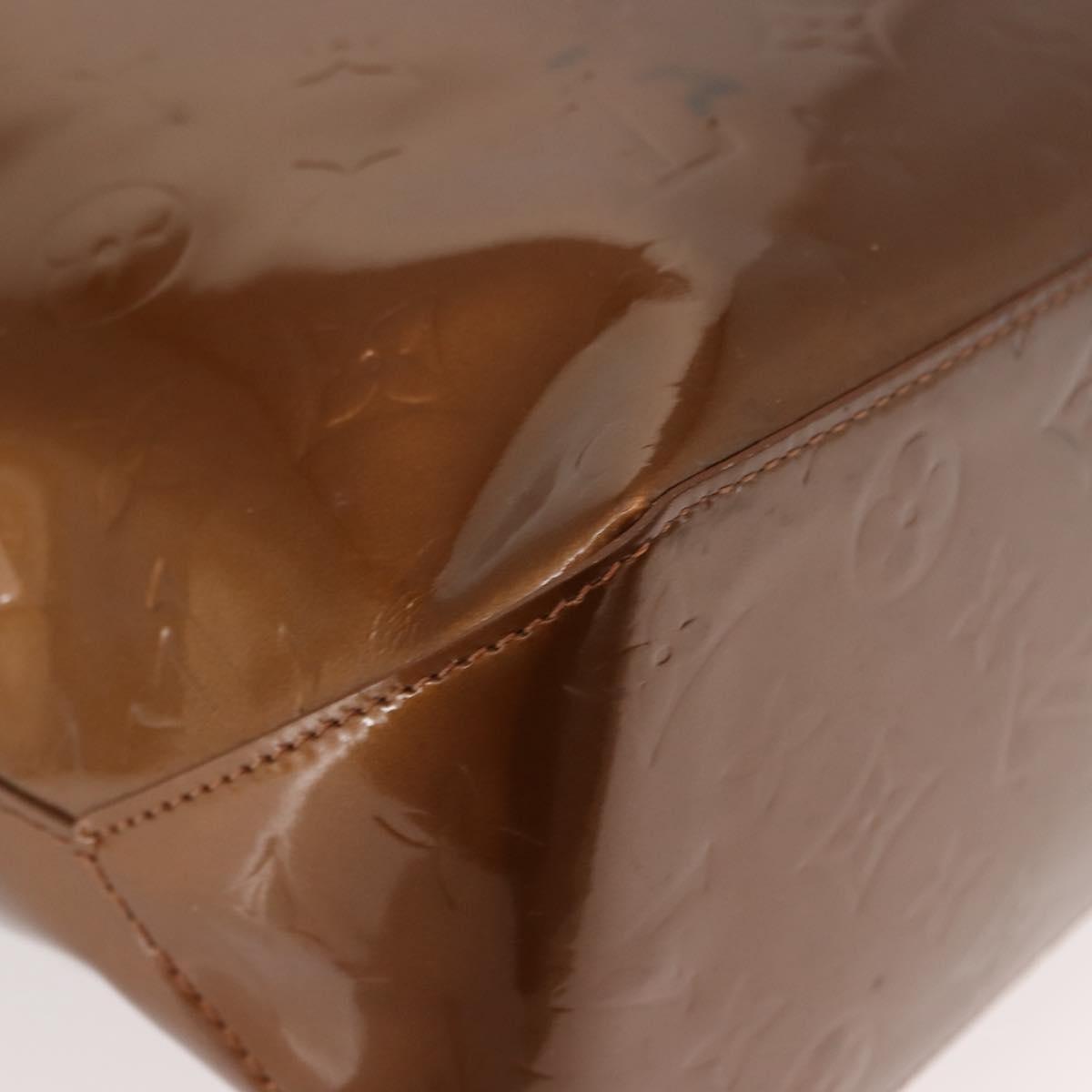 LOUIS VUITTON Monogram Vernis Reade MM Hand Bag Bronze M91143 LV Auth 150433