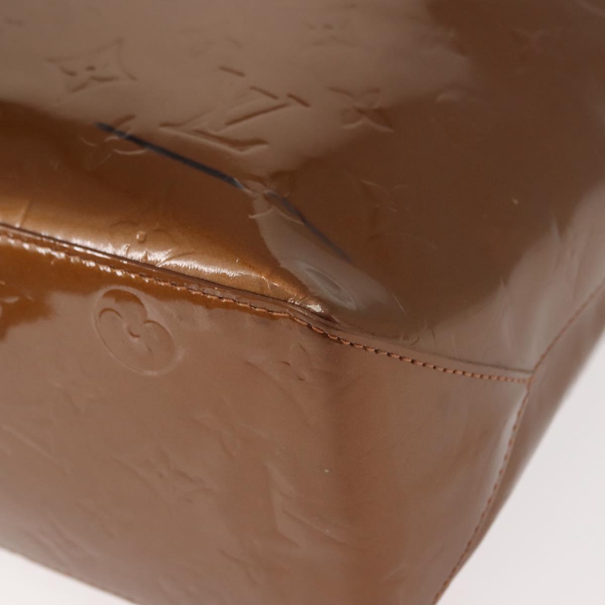 LOUIS VUITTON Monogram Vernis Reade MM Hand Bag Bronze M91143 LV Auth 150433