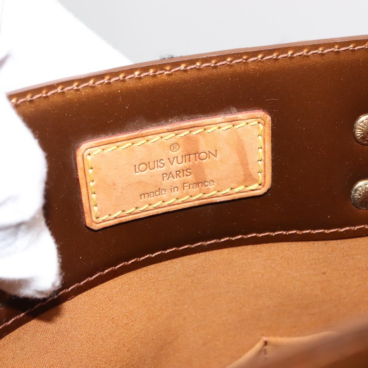 LOUIS VUITTON Monogram Vernis Reade MM Hand Bag Bronze M91143 LV Auth 150433