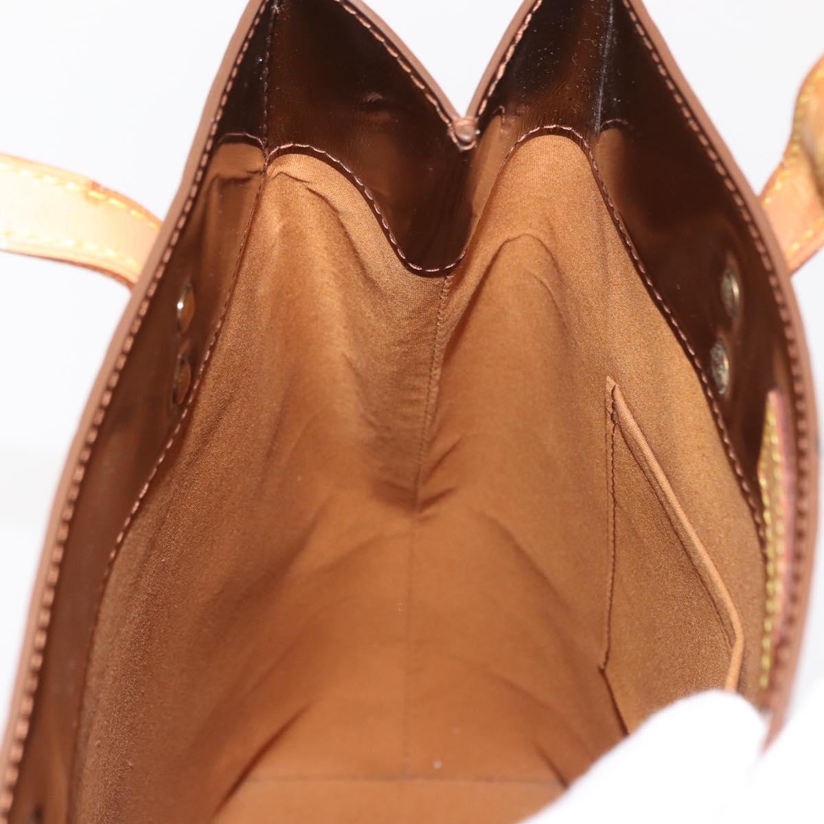 LOUIS VUITTON Monogram Vernis Reade MM Hand Bag Bronze M91143 LV Auth 150433