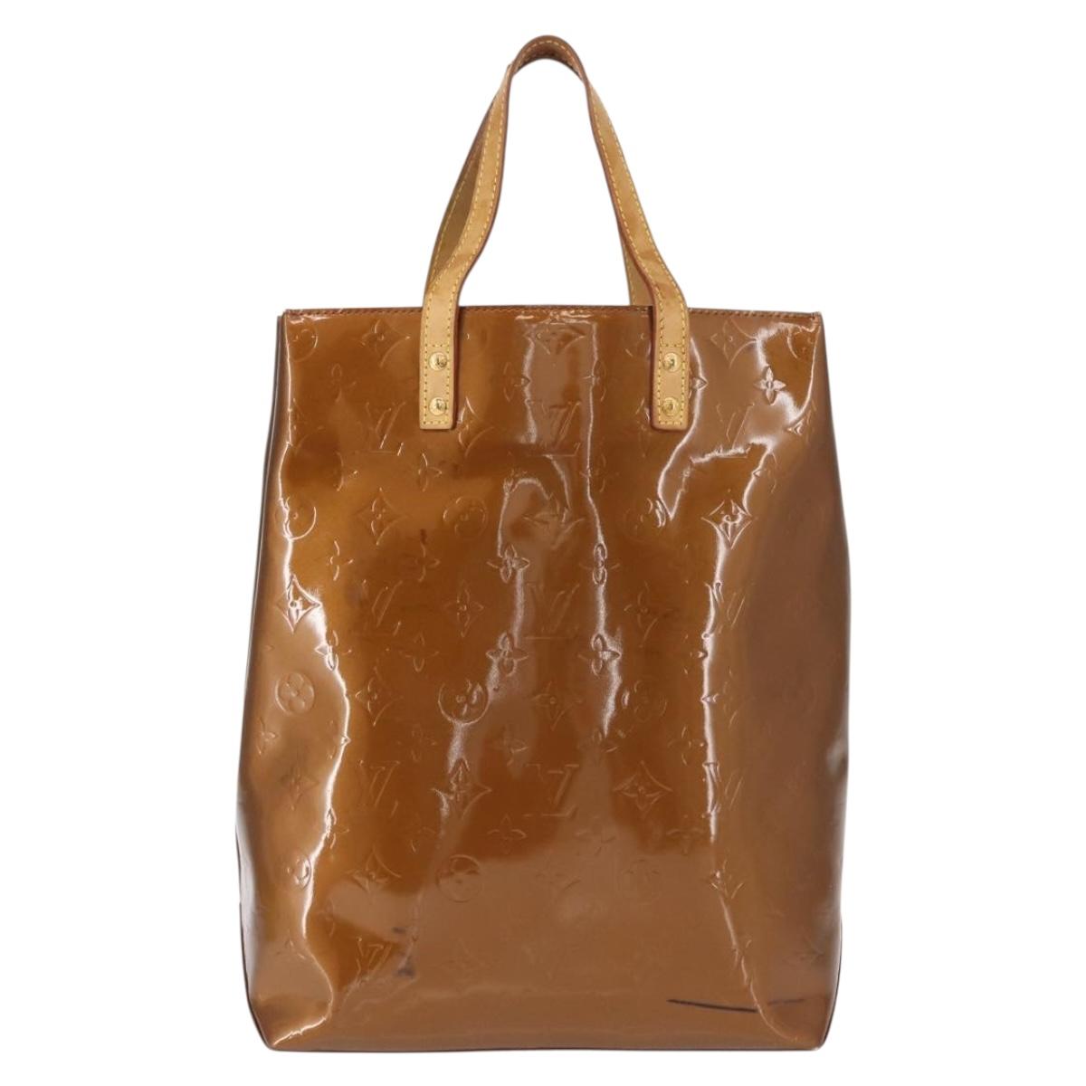 LOUIS VUITTON Monogram Vernis Reade MM Hand Bag Bronze M91143 LV Auth 150433