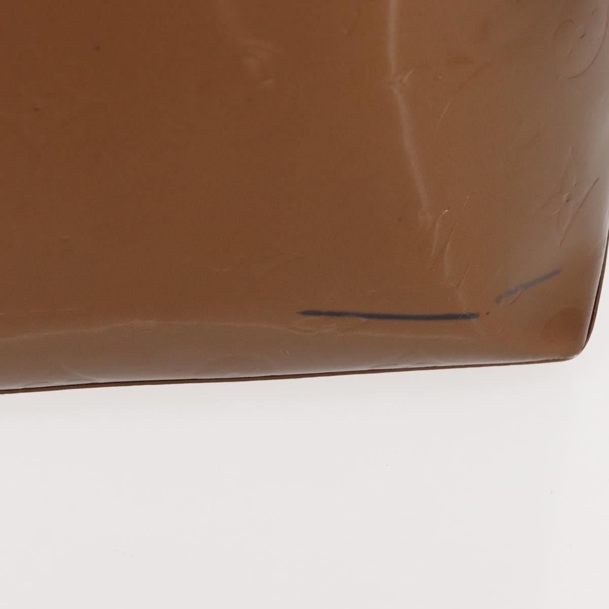 LOUIS VUITTON Monogram Vernis Reade MM Hand Bag Bronze M91143 LV Auth 150433