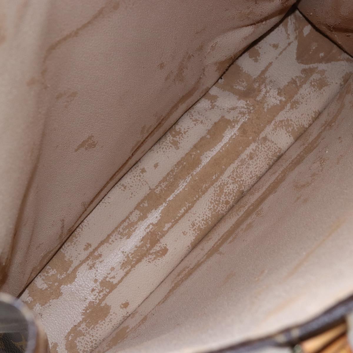 LOUIS VUITTON Monogram Sac Plat Hand Bag M51140 LV Auth 150436