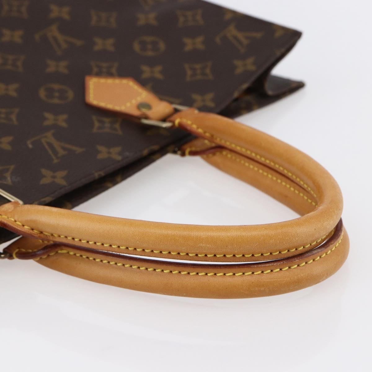 LOUIS VUITTON Monogram Sac Plat Hand Bag M51140 LV Auth 150436