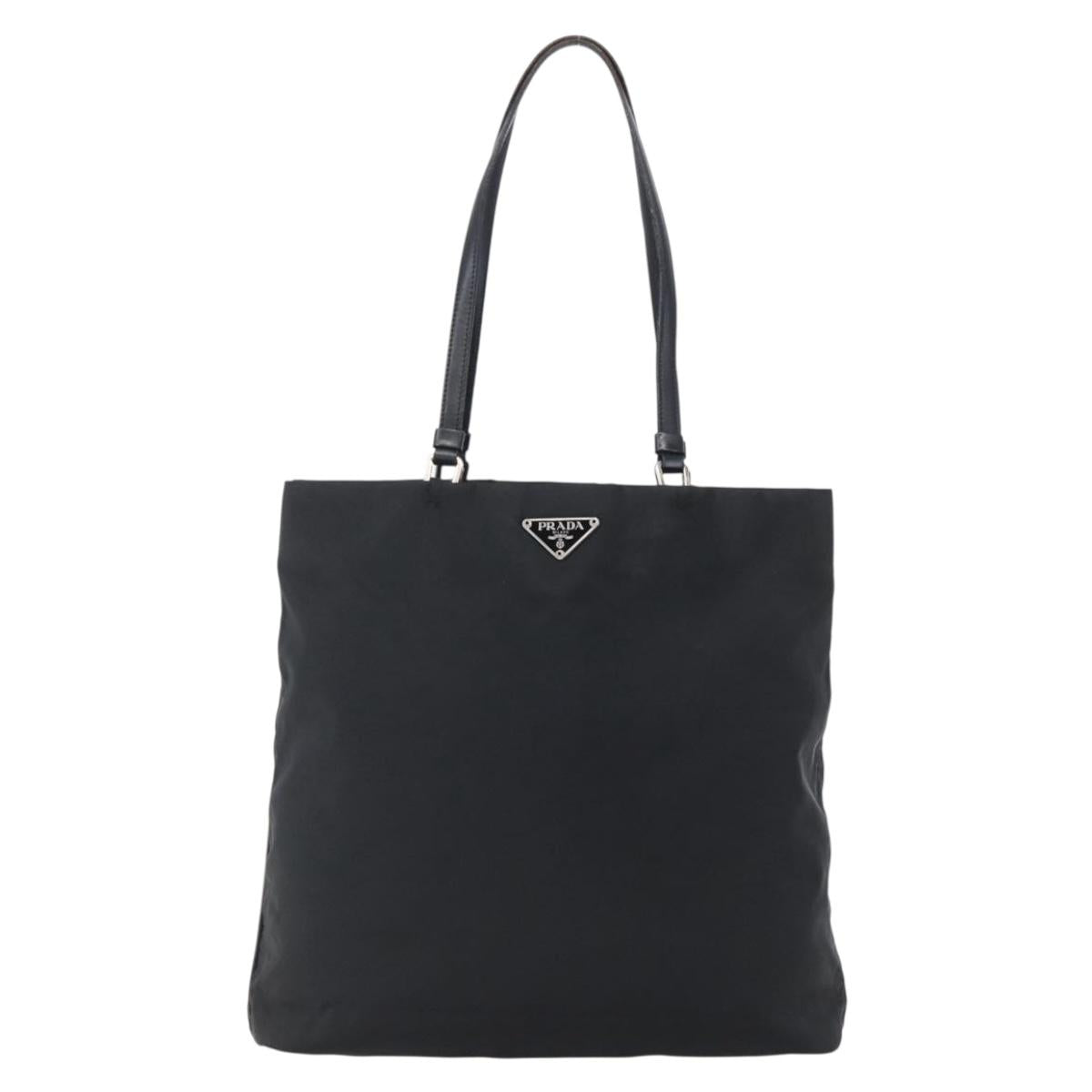 PRADA Tote Bag Nylon Black Auth 150438