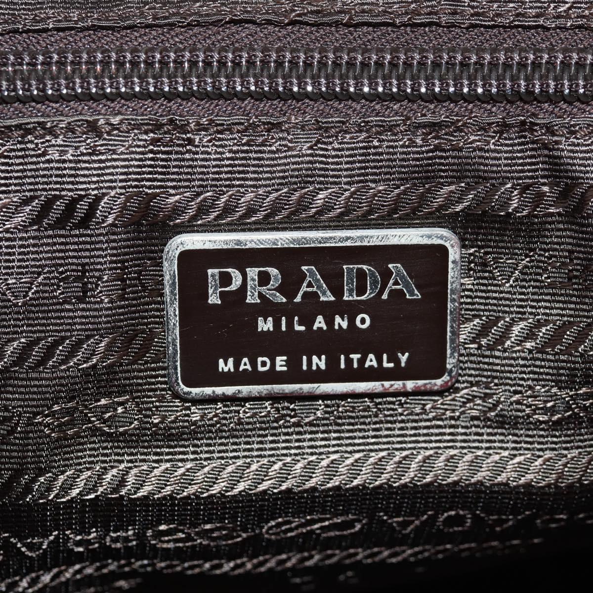 PRADA Backpack Nylon Red Silver Auth 150439V