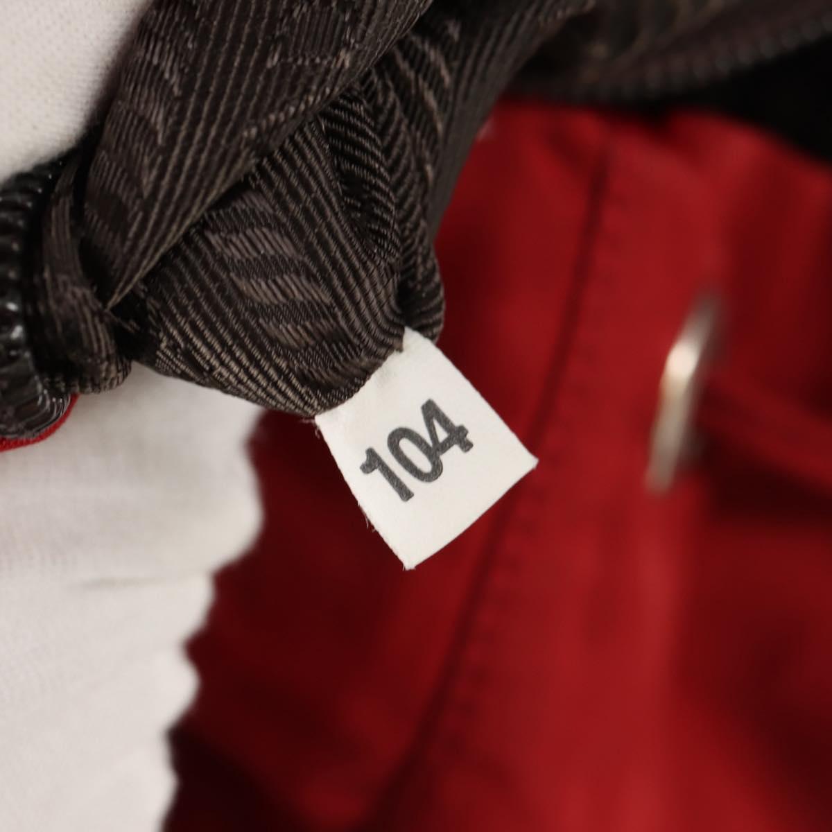 PRADA Backpack Nylon Red Silver Auth 150439V