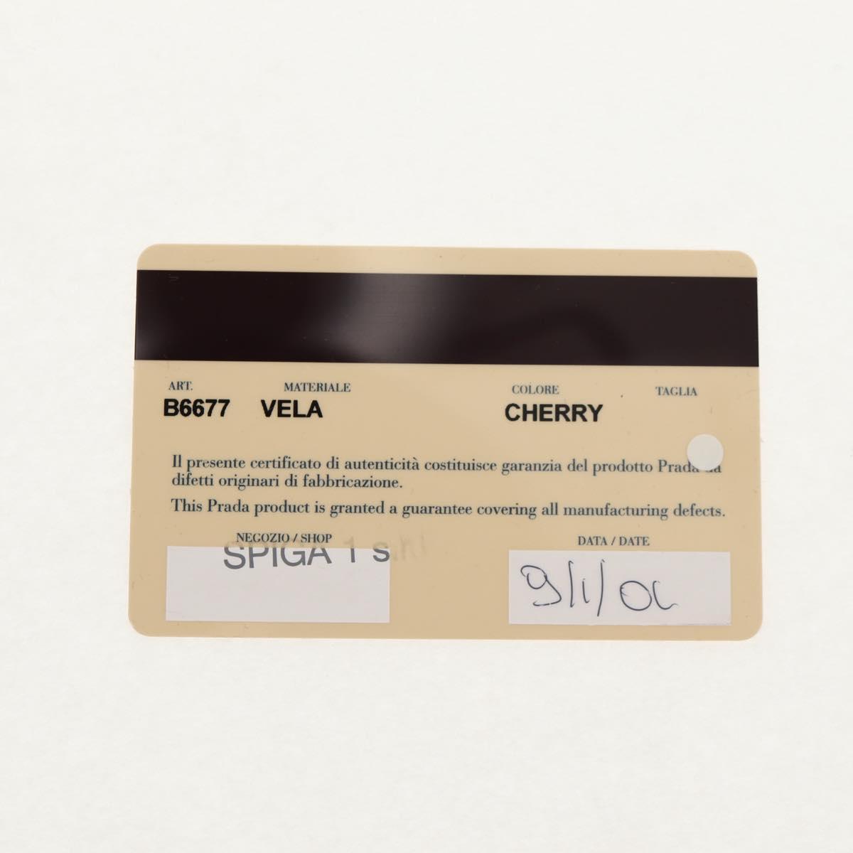 PRADA Backpack Nylon Red Silver Auth 150439V