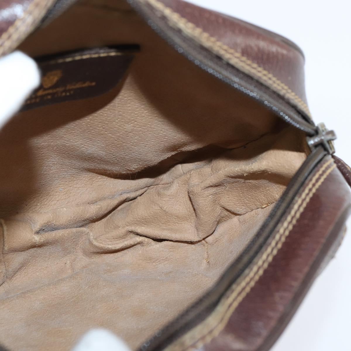 GUCCI GG Supreme Web Sherry Line Clutch Bag PVC Beige Gold 89 02 066 Auth 150444