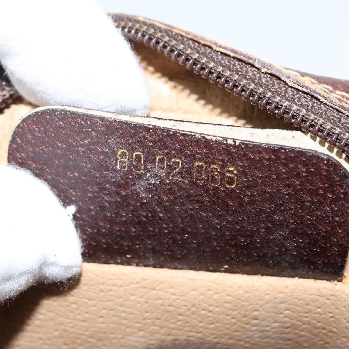 GUCCI GG Supreme Web Sherry Line Clutch Bag PVC Beige Gold 89 02 066 Auth 150444