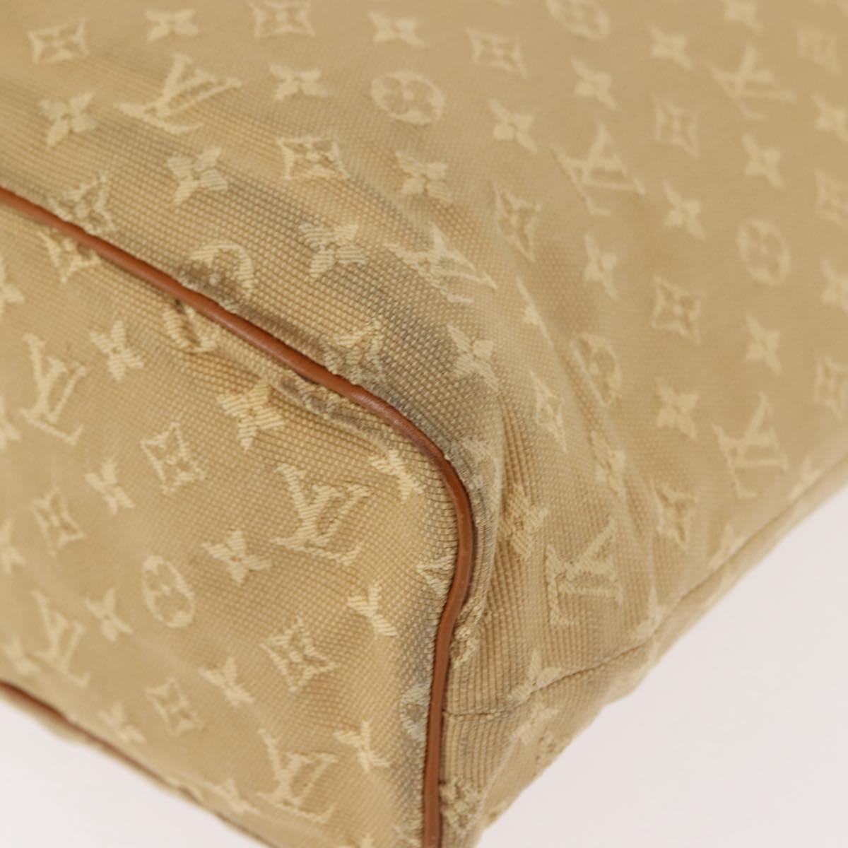 LOUIS VUITTON Monogram Mini Lucille GM Tote Bag Beige M92683 LV Auth 150454