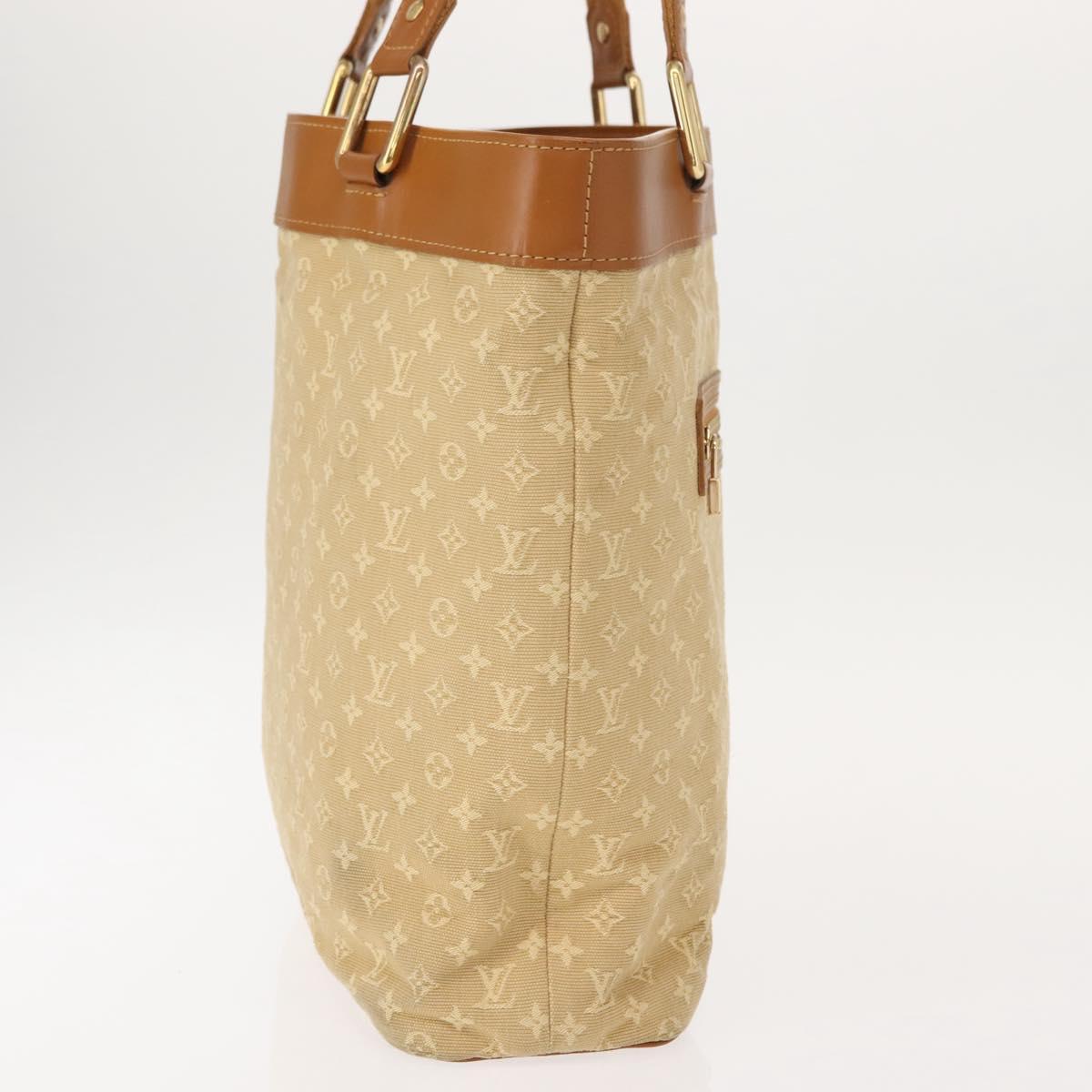 LOUIS VUITTON Monogram Mini Lucille GM Tote Bag Beige M92683 LV Auth 150454