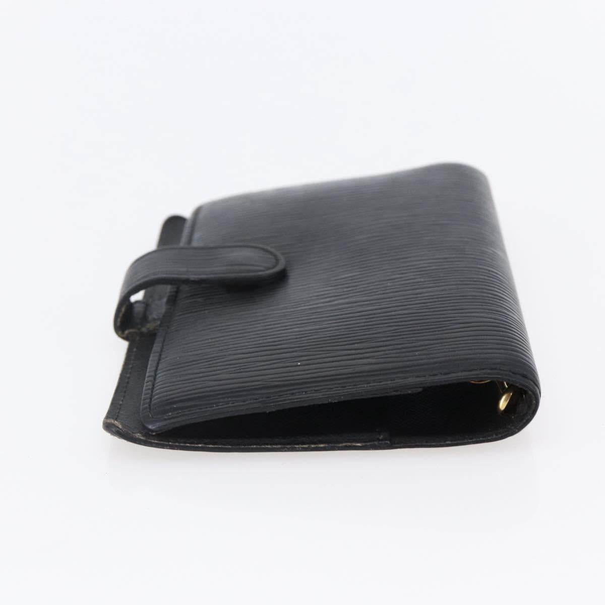 LOUIS VUITTON Epi Agenda PM Day Planner Cover Black R20052 LV Auth 150463