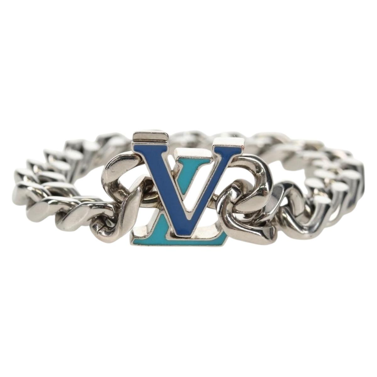 LOUIS VUITTON LV Chain Bracelet Bracelet metal Silver M0919L LV Auth 150471M