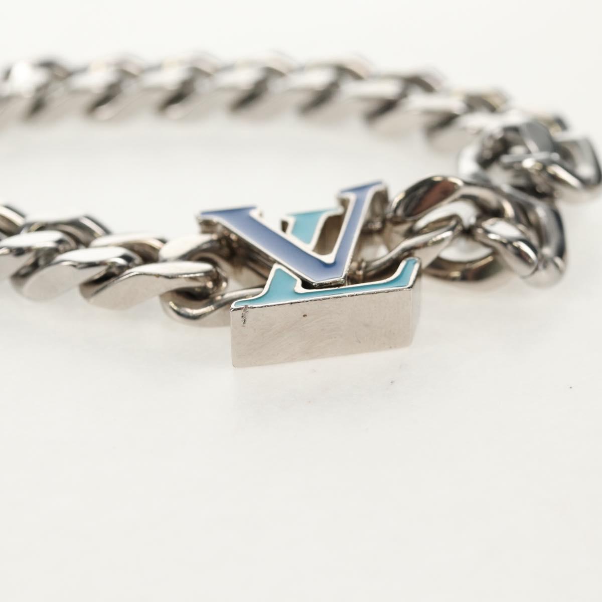 LOUIS VUITTON LV Chain Bracelet Bracelet metal Silver M0919L LV Auth 150471M