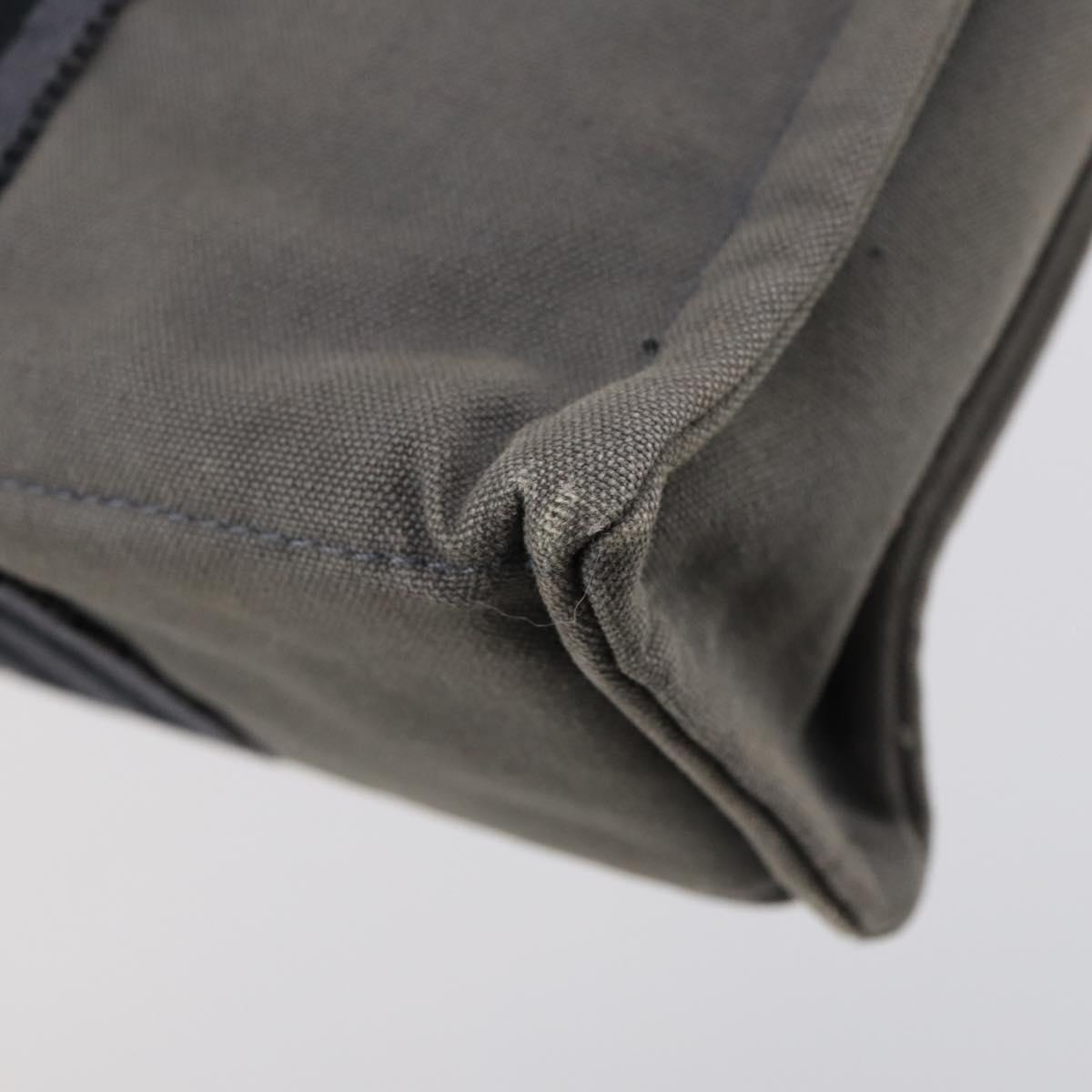 HERMES Fourre Tout Hand Bag Canvas 2 Set Gray Auth 150478