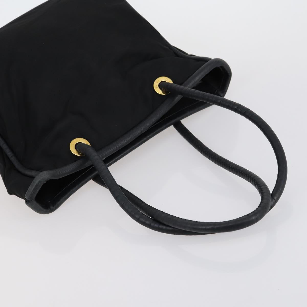 Salvatore Ferragamo Celine Hand Bag Nylon Leather 2 Set Black Auth 150480