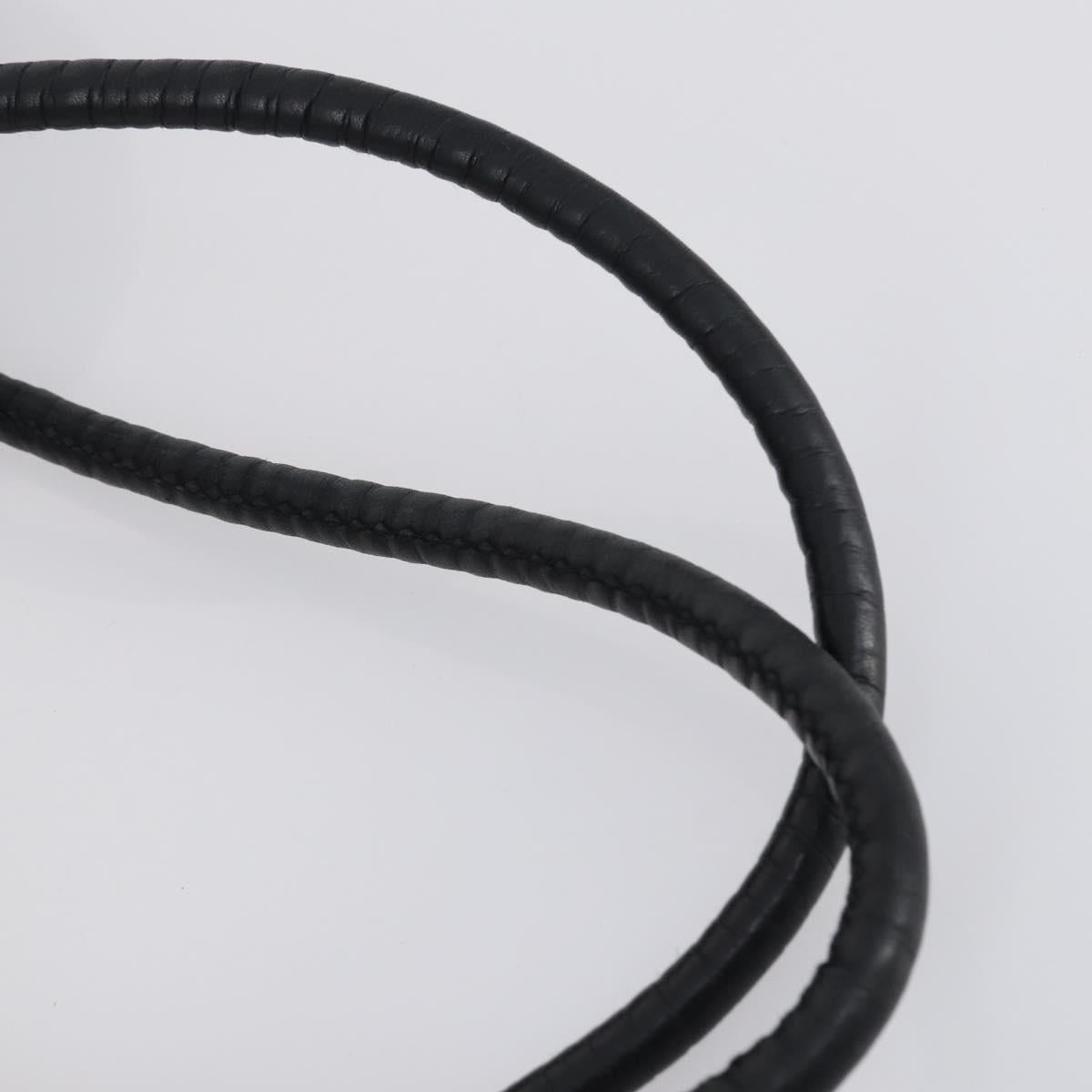 Salvatore Ferragamo Celine Hand Bag Nylon Leather 2 Set Black Auth 150480