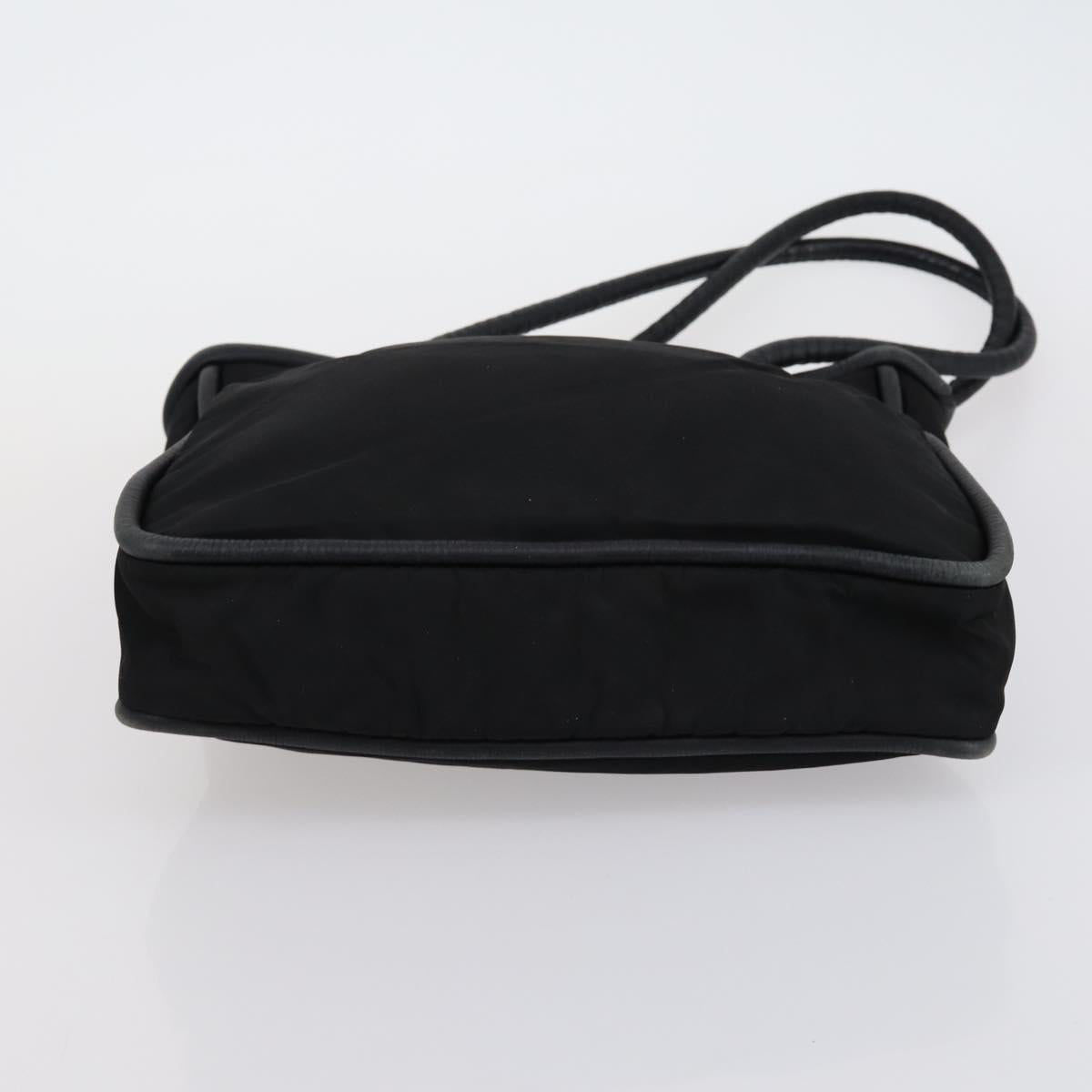 Salvatore Ferragamo Celine Hand Bag Nylon Leather 2 Set Black Auth 150480