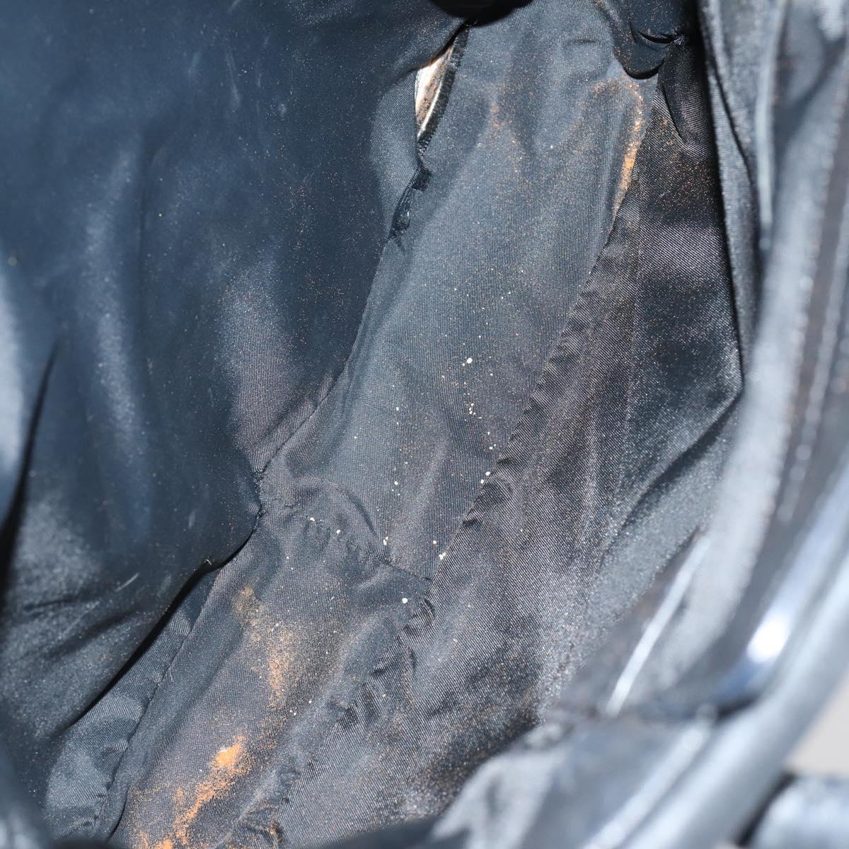 Salvatore Ferragamo Celine Hand Bag Nylon Leather 2 Set Black Auth 150480