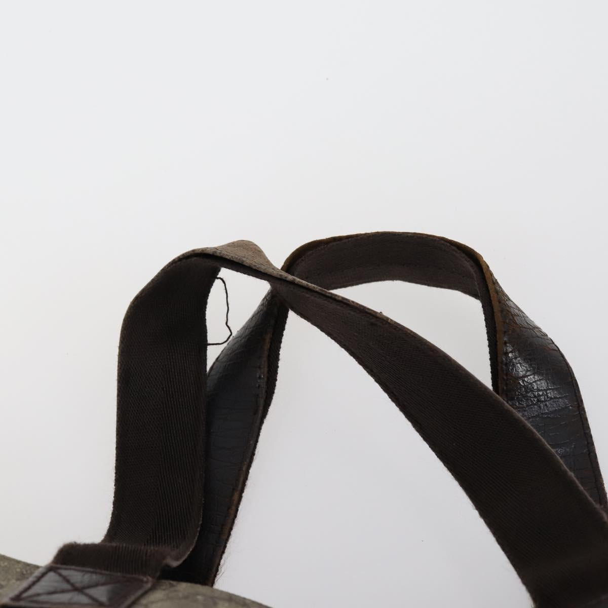 GUCCI GG Canvas Shoulder Bag Leather 3 Set Beige Black Auth 150481