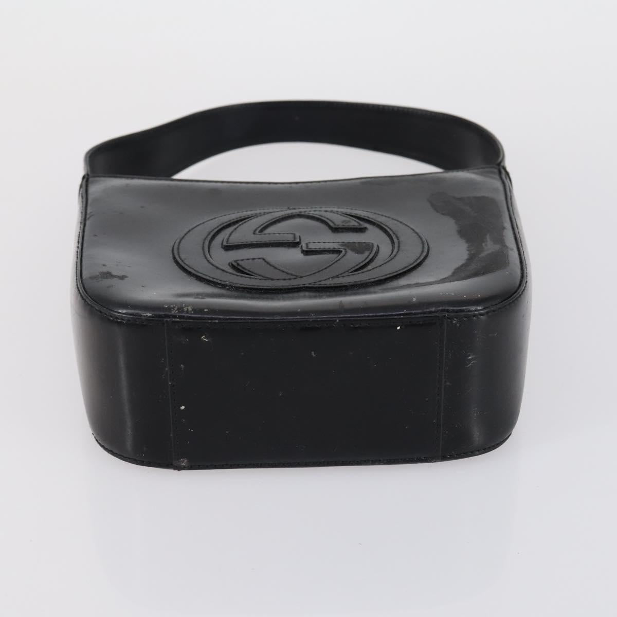 GUCCI GG Canvas Shoulder Bag Leather 3 Set Beige Black Auth 150481