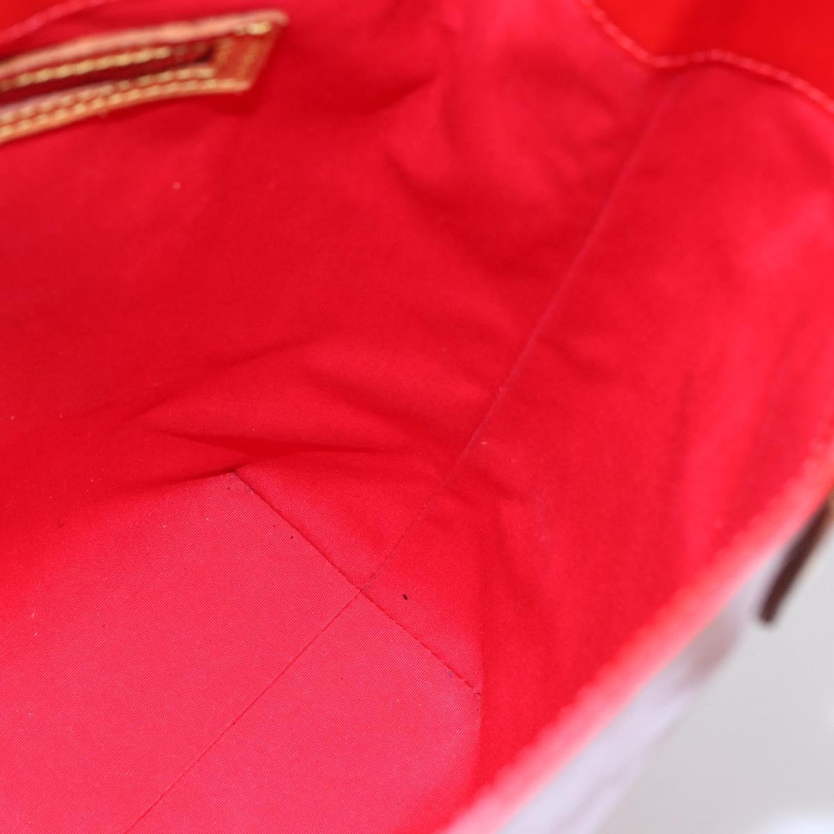 LOUIS VUITTON Monogram Vernis Reade MM Hand Bag Red Rouge M91086 LV Auth 150501