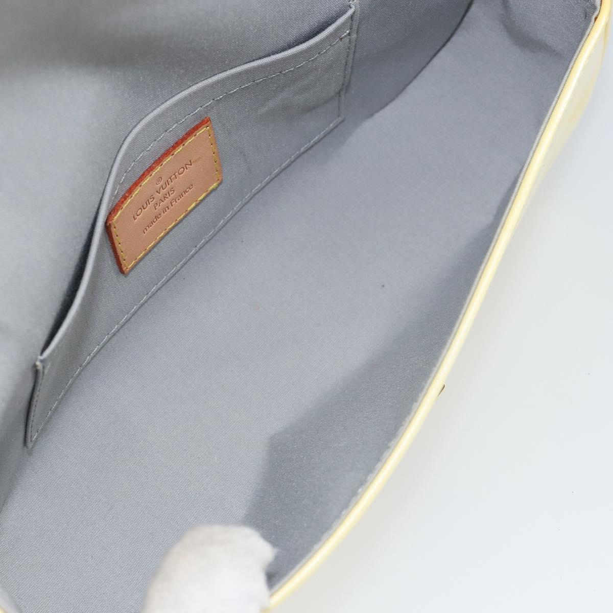 LOUIS VUITTON Monogram Vernis Malibu Street Bag Perle M91507 LV Auth 150502