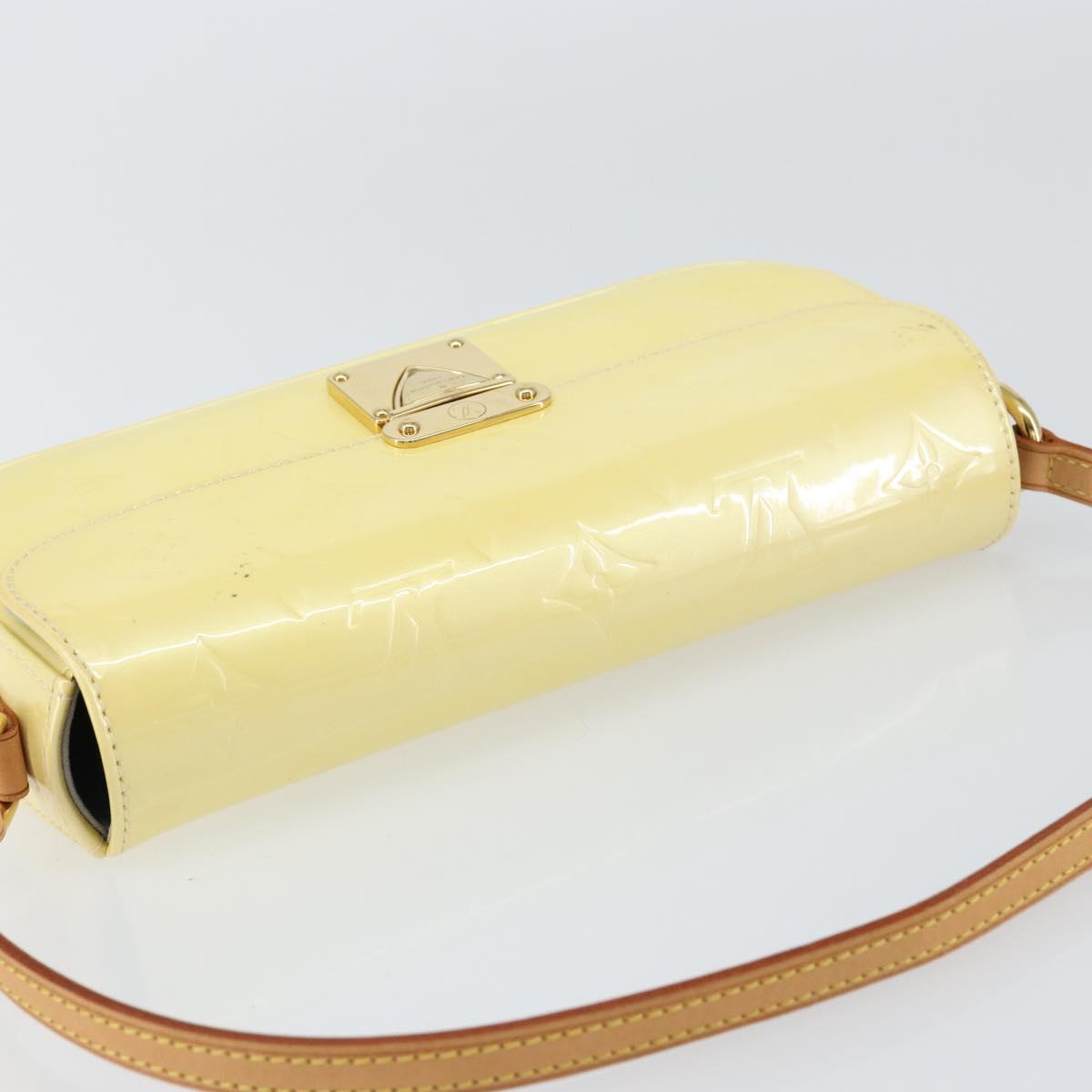 LOUIS VUITTON Monogram Vernis Malibu Street Bag Perle M91507 LV Auth 150502