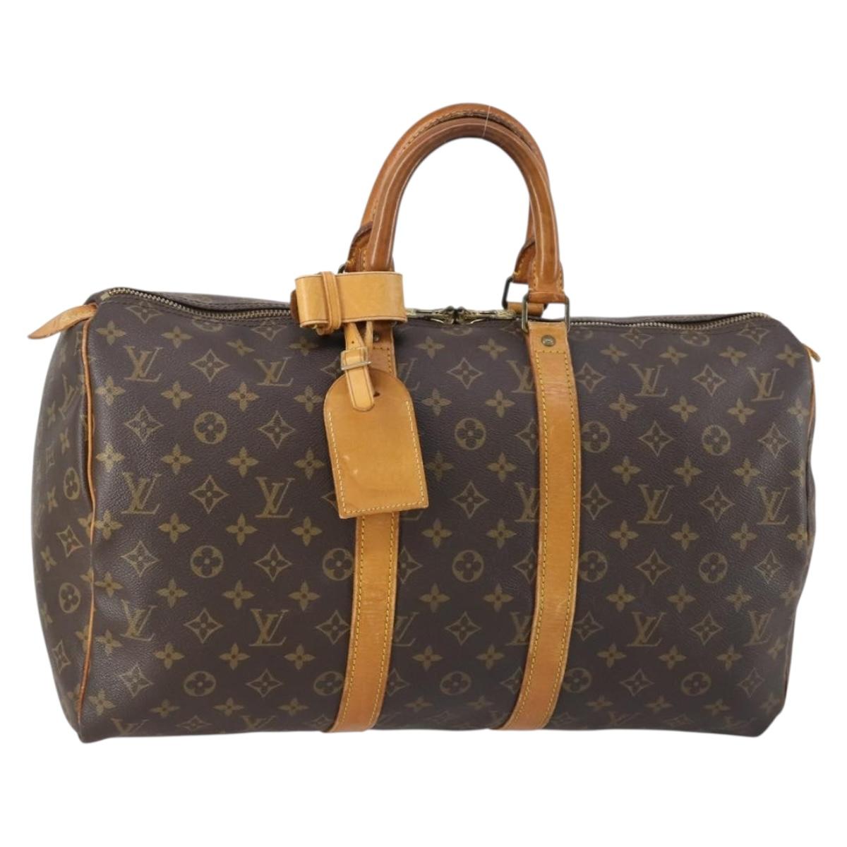 LOUIS VUITTON Monogram Keepall 45 Boston Bag M41428 LV Auth 150505