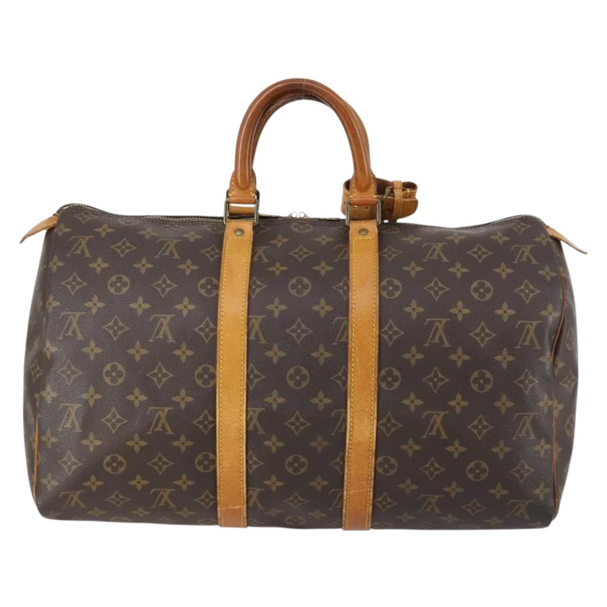 LOUIS VUITTON Monogram Keepall 45 Boston Bag M41428 LV Auth 150505