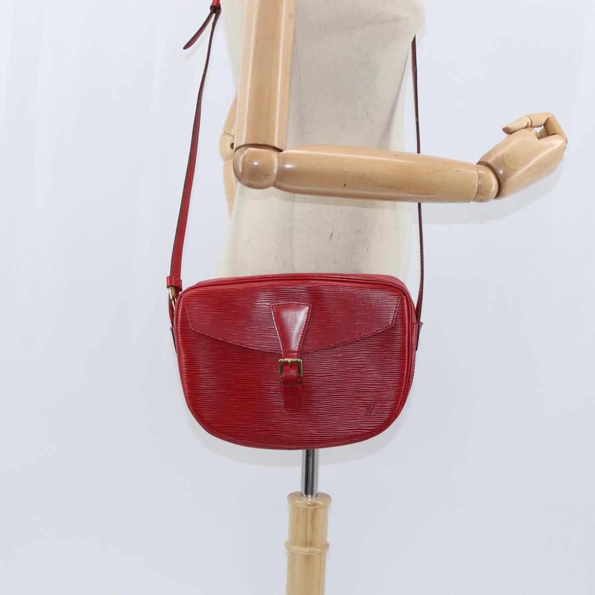 LOUIS VUITTON Epi Jeune Fille MM Shoulder Bag Red M52157 LV Auth 150510
