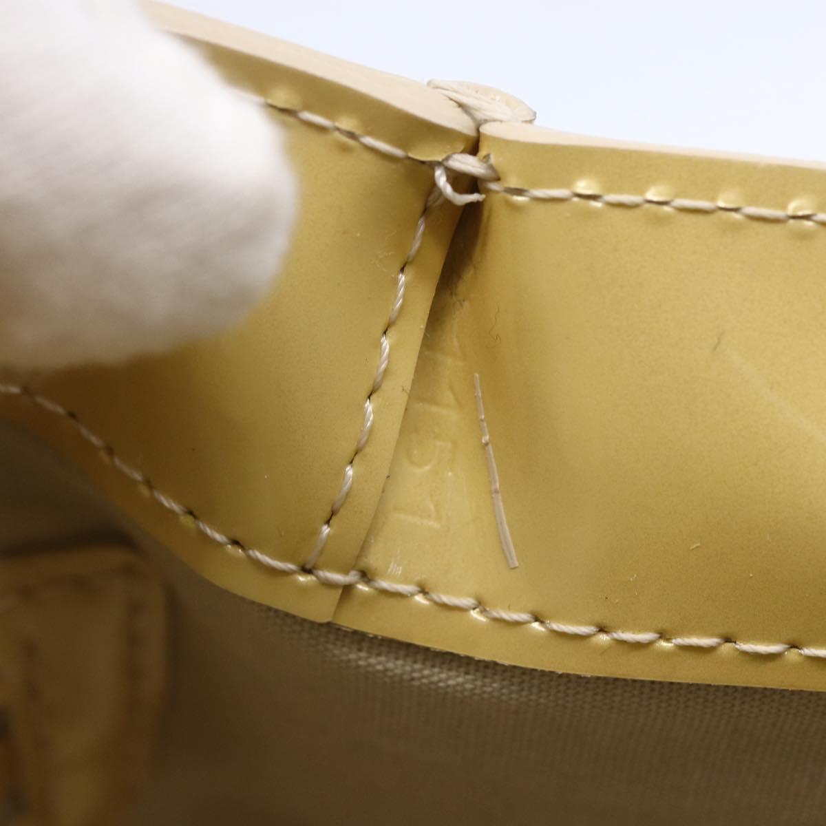 LOUIS VUITTON Monogram Vernis Wilshire PM Hand Bag Broncorail M91452 Auth 150528