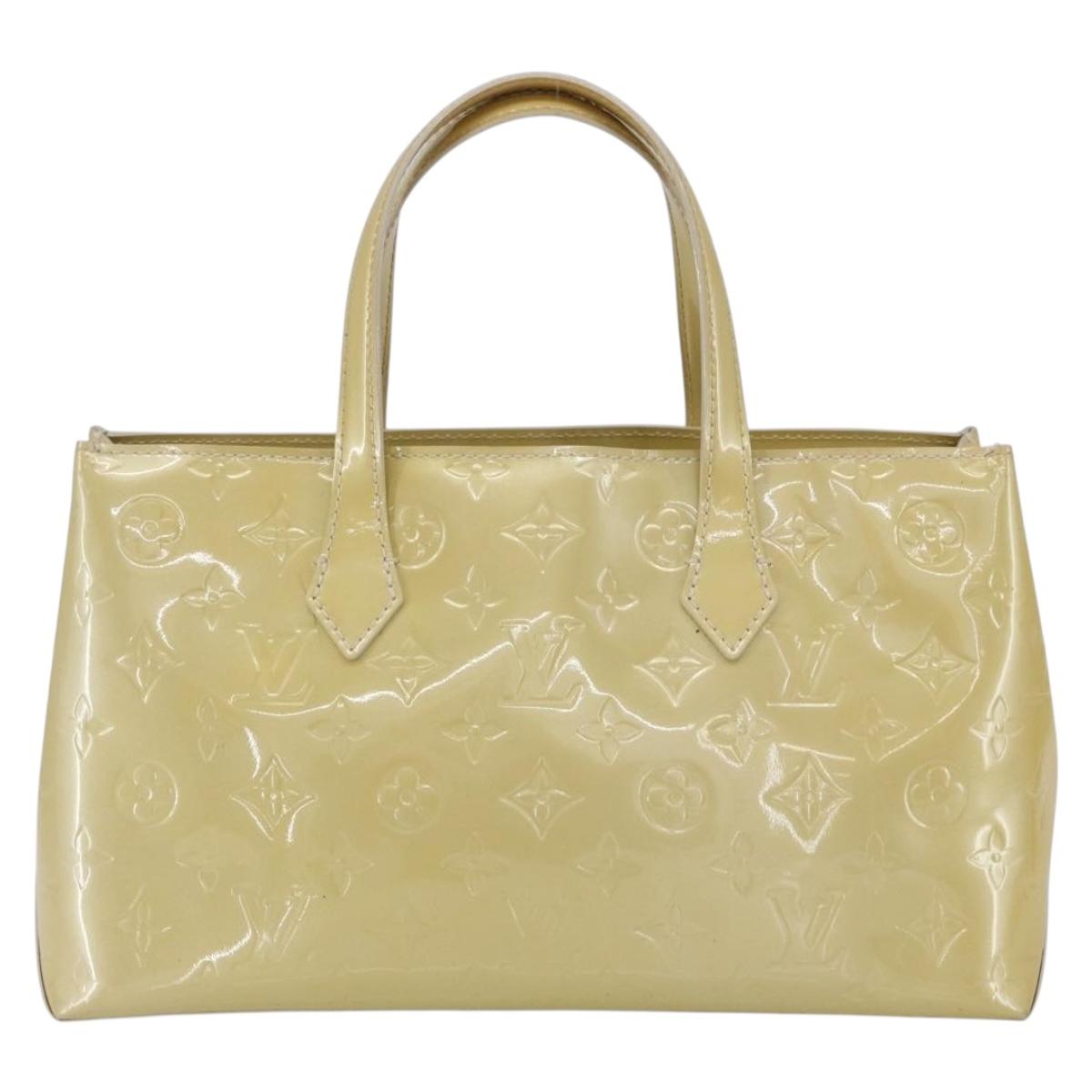 LOUIS VUITTON Monogram Vernis Wilshire PM Hand Bag Broncorail M91452 Auth 150528