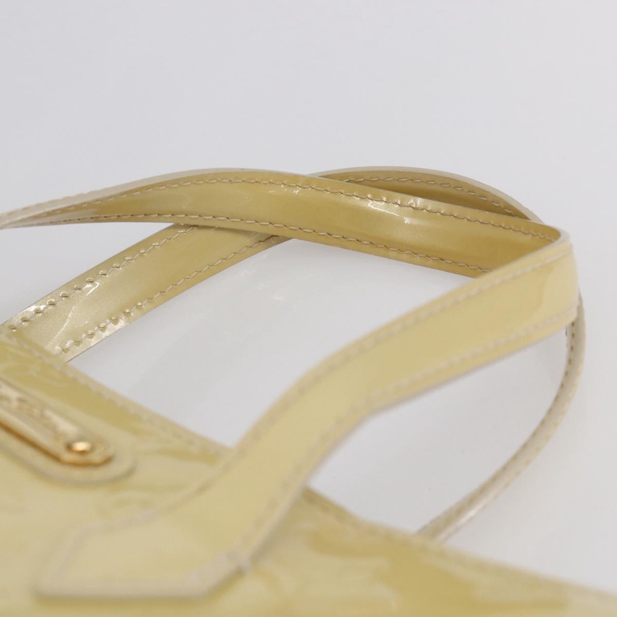 LOUIS VUITTON Monogram Vernis Wilshire PM Hand Bag Broncorail M91452 Auth 150528