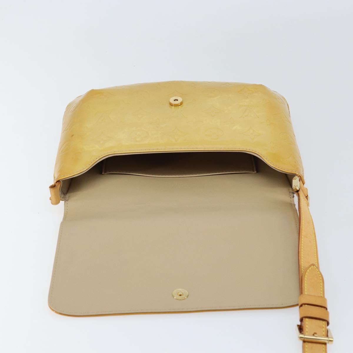LOUIS VUITTON Monogram Vernis Thompson Street Bag Beige M91301 LV Auth 150529