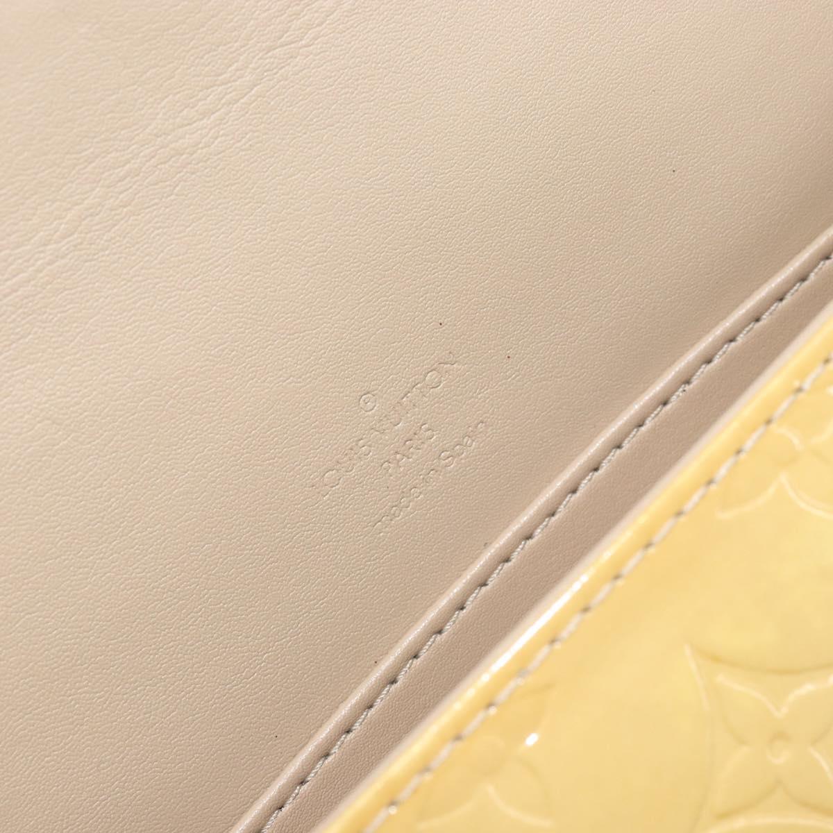 LOUIS VUITTON Monogram Vernis Thompson Street Bag Beige M91301 LV Auth 150529