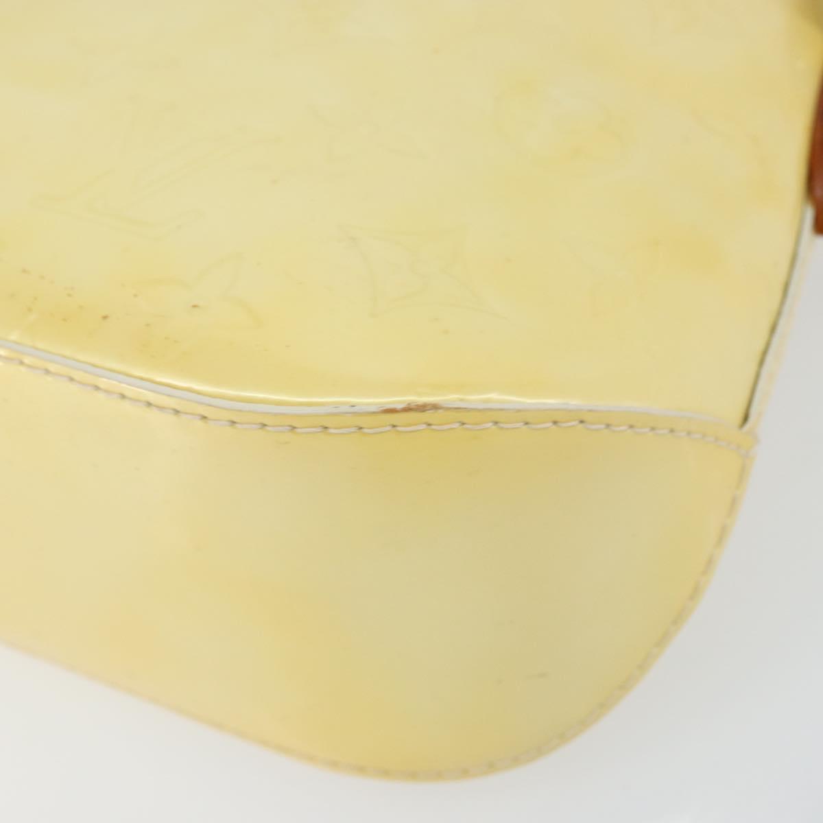 LOUIS VUITTON Monogram Vernis Minna Street Shoulder Bag Perle M91509 Auth 150531