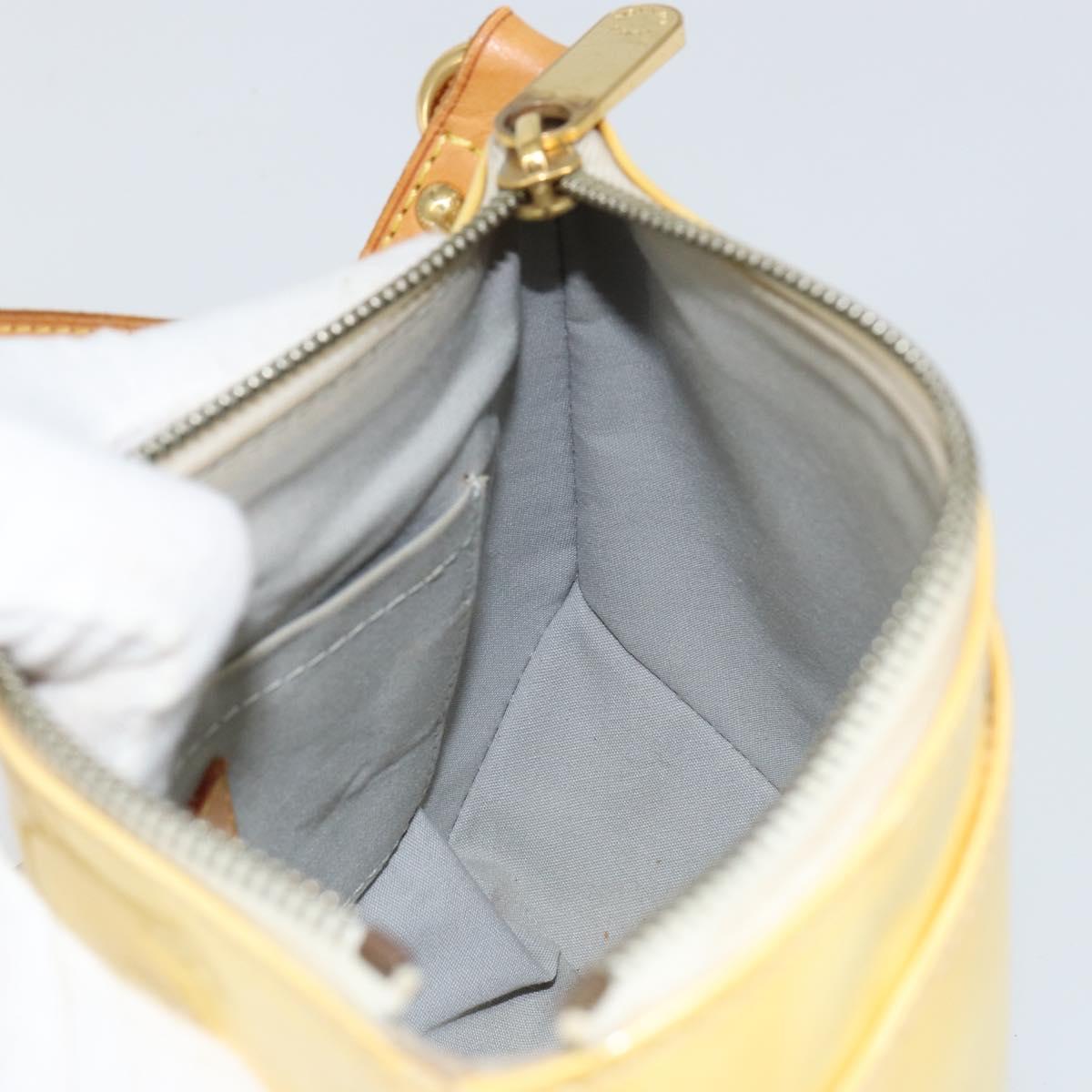 LOUIS VUITTON Monogram Vernis Minna Street Shoulder Bag Perle M91509 Auth 150531