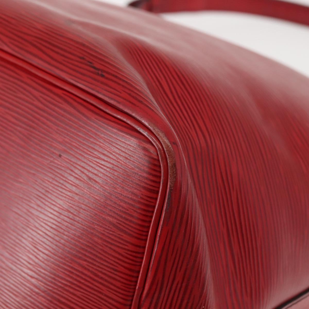 LOUIS VUITTON Epi Petit Noe Shoulder Bag Red M44107 LV Auth 150540