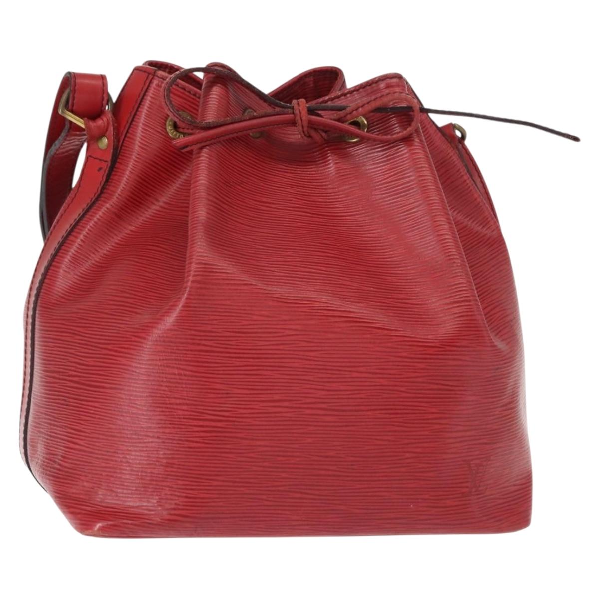 LOUIS VUITTON Epi Petit Noe Shoulder Bag Red M44107 LV Auth 150540