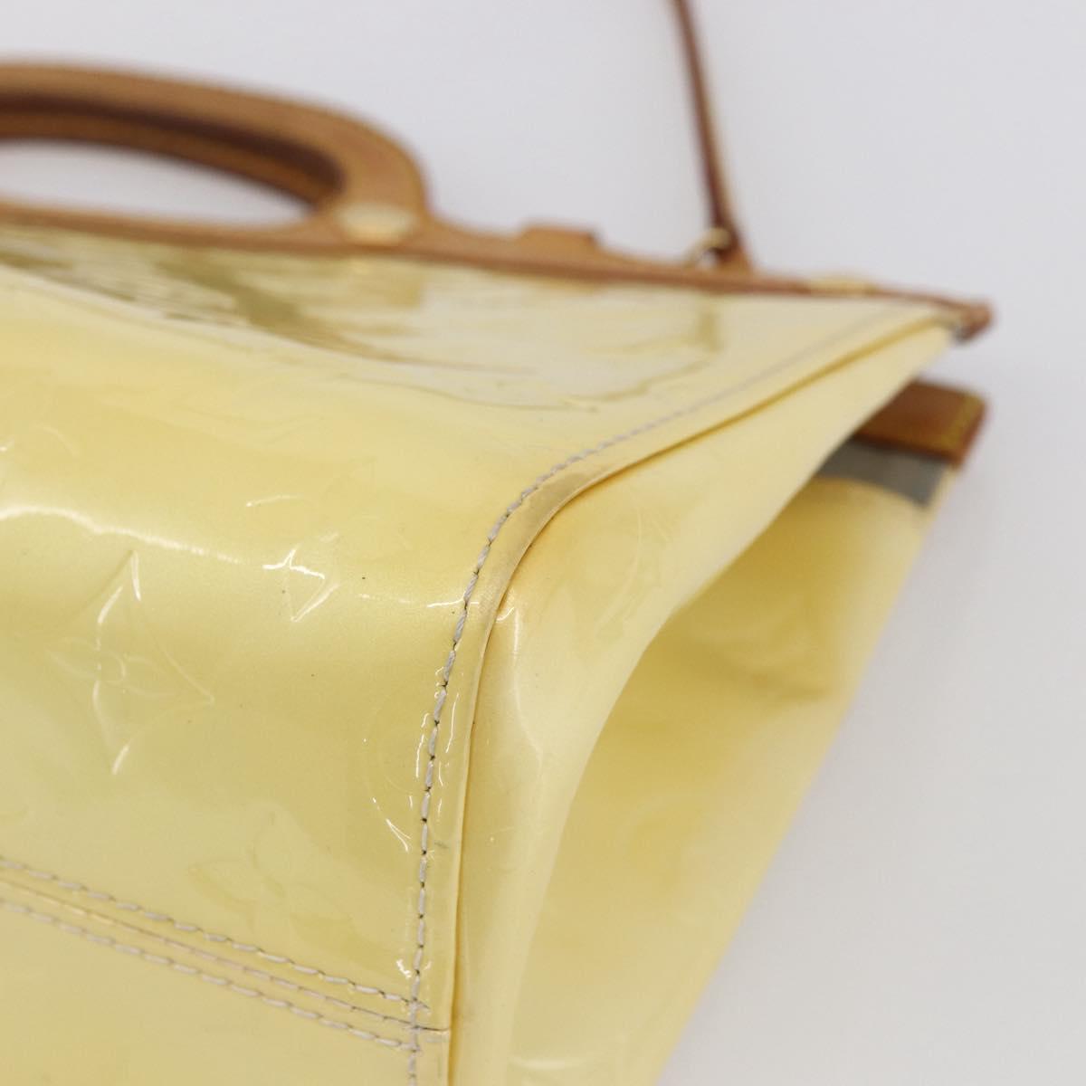 LOUIS VUITTON Monogram Vernis Roxbury Drive Hand Bag Perle M91374 Auth 150542