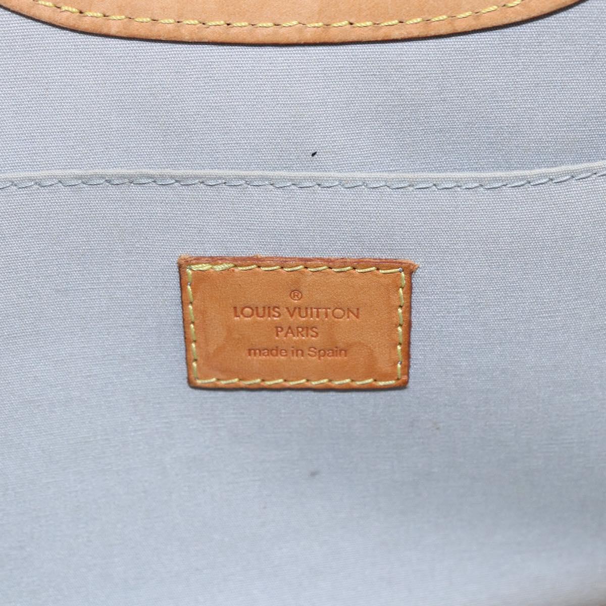 LOUIS VUITTON Monogram Vernis Roxbury Drive Hand Bag Perle M91374 Auth 150542